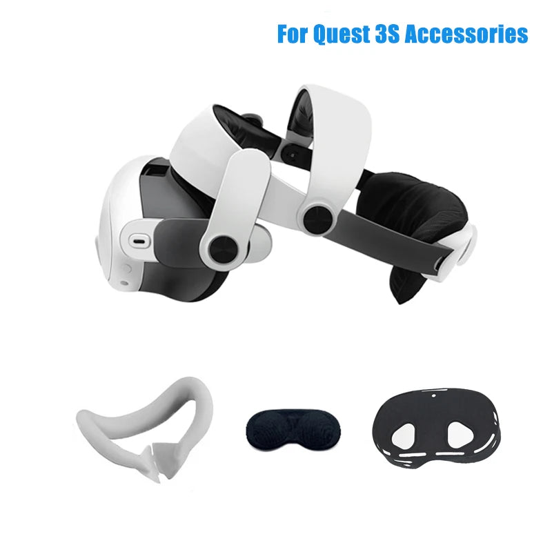 GOMRVR Head Strap Compatible with Meta Quest 3/Quest 3S Enhanced Comfort Reduce Stress Elite Replacement Head Strap