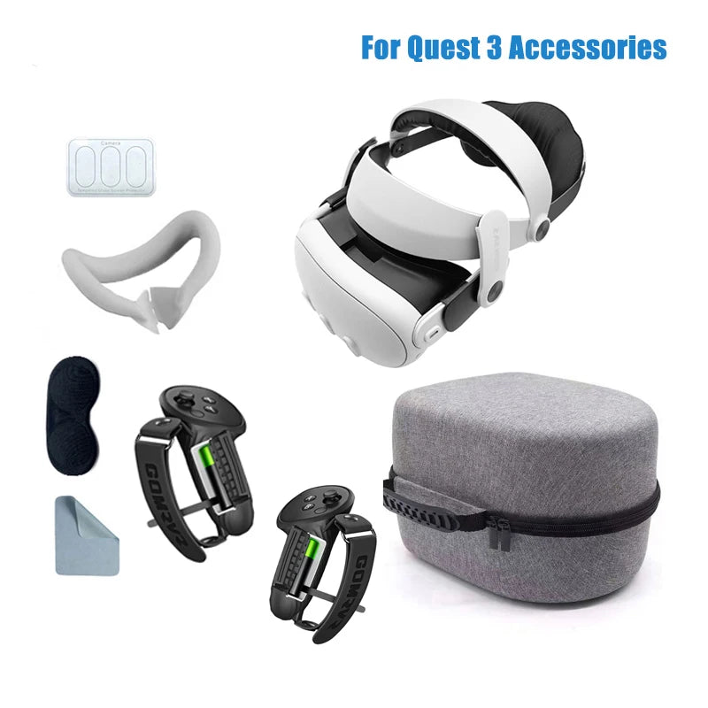GOMRVR Head Strap Compatible with Meta Quest 3/Quest 3S Enhanced Comfort Reduce Stress Elite Replacement Head Strap