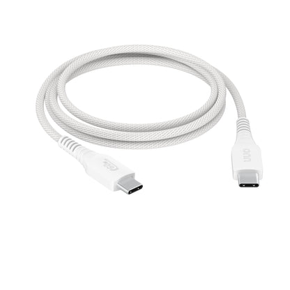 3Ft USB-C to USB-C Braided Charging Cable, USB-IF Certified, White - Compatible with Iphone 16 Series, Iphone 15 Series, Samsung Galaxy, Note, Pixel Devices Ipad Pro, & More
