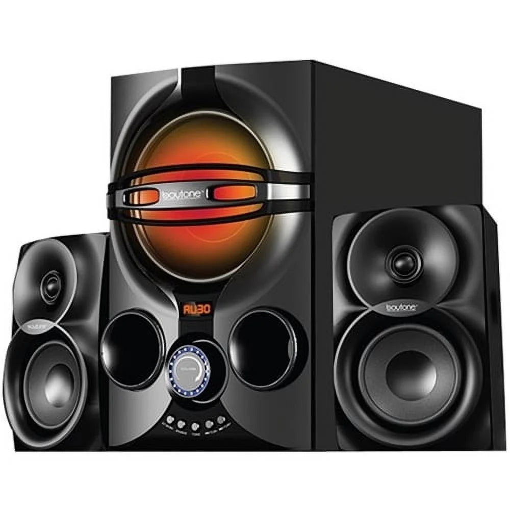 BT-324F, 2.1 Bluetooth Powerful Home Theater Speaker Systems, with FM Radio, SD USB Ports, Digital Play Back, 40