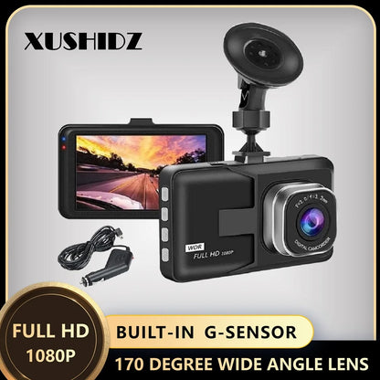 Q08 1080P Dash Camera with G-Sensor 170 Degree Wide Angle Lens Dashcam Vehicle Recorder Super Night Vision Dvr