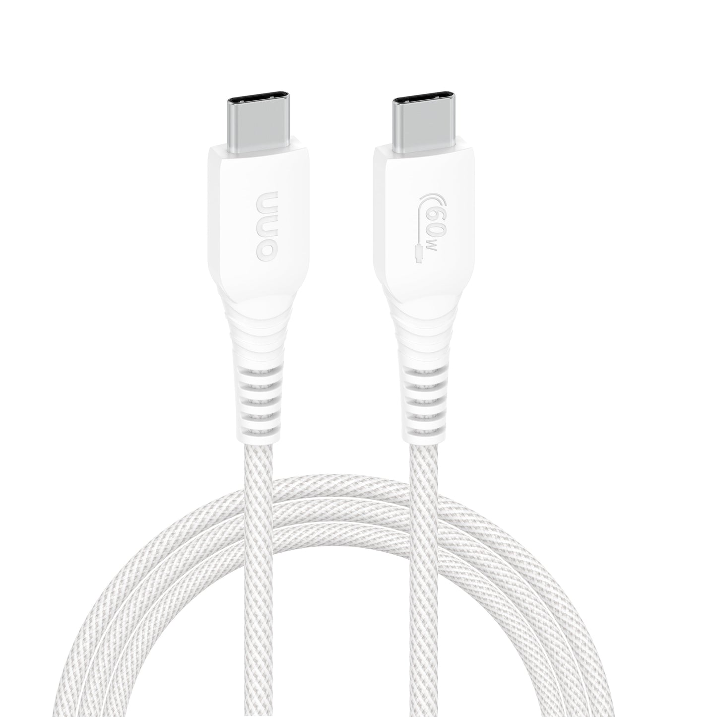3Ft USB-C to USB-C Braided Charging Cable, USB-IF Certified, White - Compatible with Iphone 16 Series, Iphone 15 Series, Samsung Galaxy, Note, Pixel Devices Ipad Pro, & More