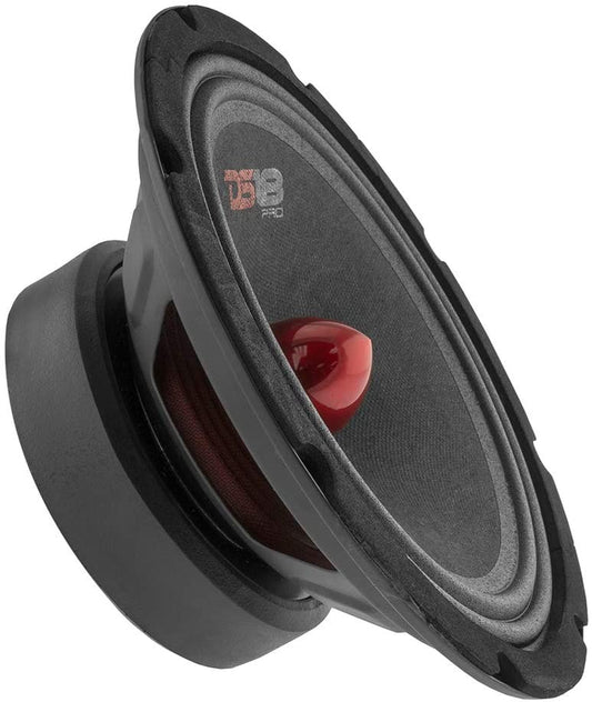PRO-GM8B Loudspeaker - 8", Midrange, Red Aluminum Bullet, 580W Max, 190W RMS, 8 Ohms - Premium Quality Audio Door Speakers for Car or Truck Stereo Sound System (1 Speaker)