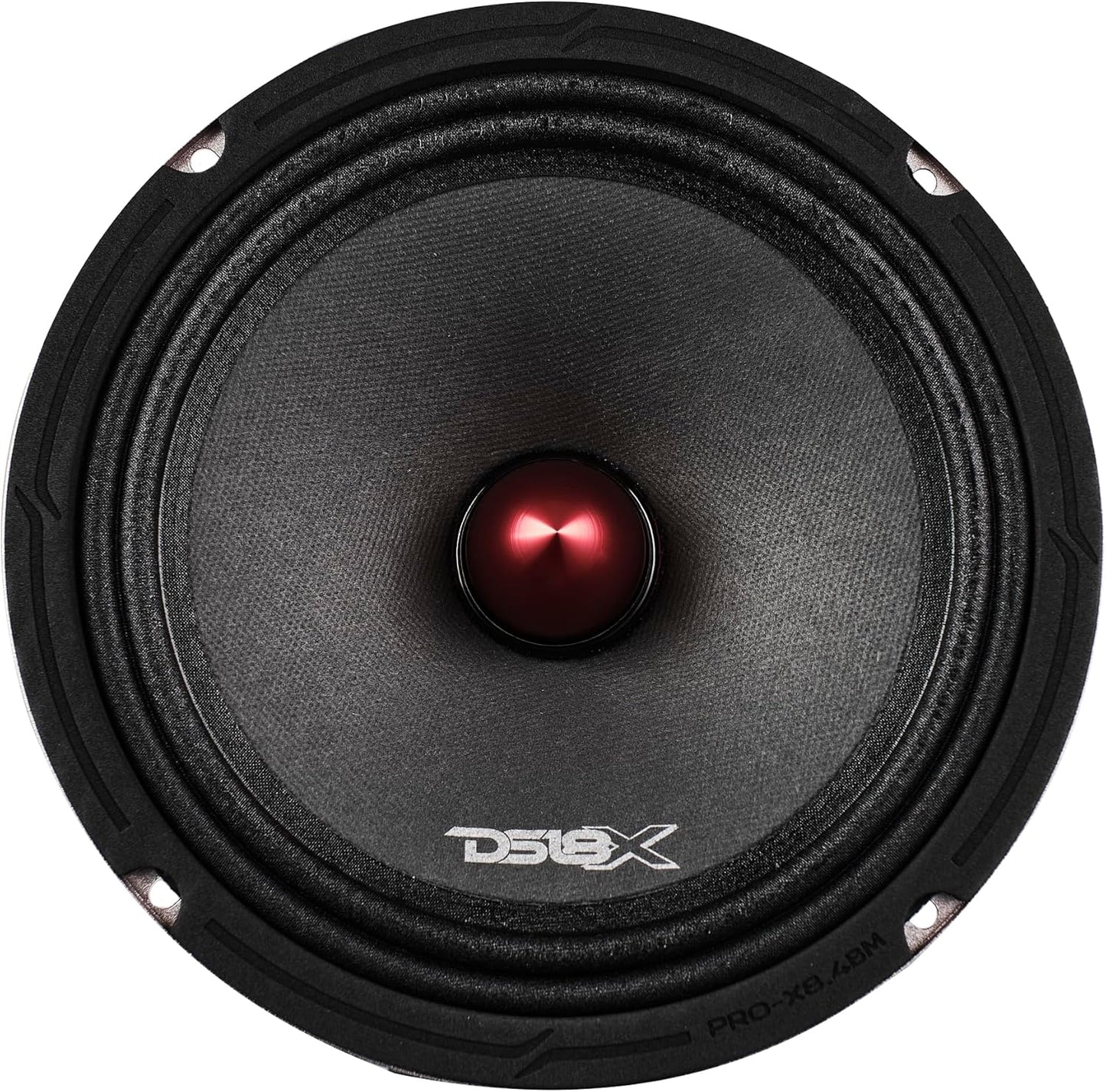 PRO-X8.4BM Loudspeaker - 8", Midrange, Red Aluminum Bullet, 550W Max, 275W RMS, 4 Ohms - Premium Quality Audio Door Speakers for Car or Truck Stereo Sound System (1 Speaker)