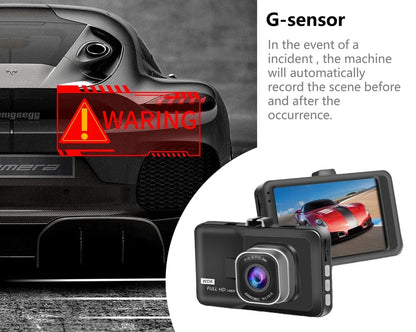 Q08 1080P Dash Camera with G-Sensor 170 Degree Wide Angle Lens Dashcam Vehicle Recorder Super Night Vision Dvr