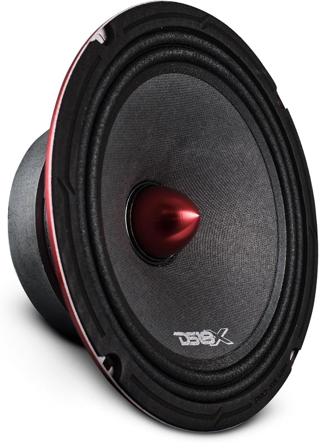 PRO-X8.4BM Loudspeaker - 8", Midrange, Red Aluminum Bullet, 550W Max, 275W RMS, 4 Ohms - Premium Quality Audio Door Speakers for Car or Truck Stereo Sound System (1 Speaker)