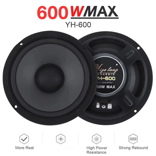 600W 6.5-Inch/500W 5-Inch/400W 4-Inch Car Speaker Sound System Coaxial Speaker Full-Range Car Stereo Sound System