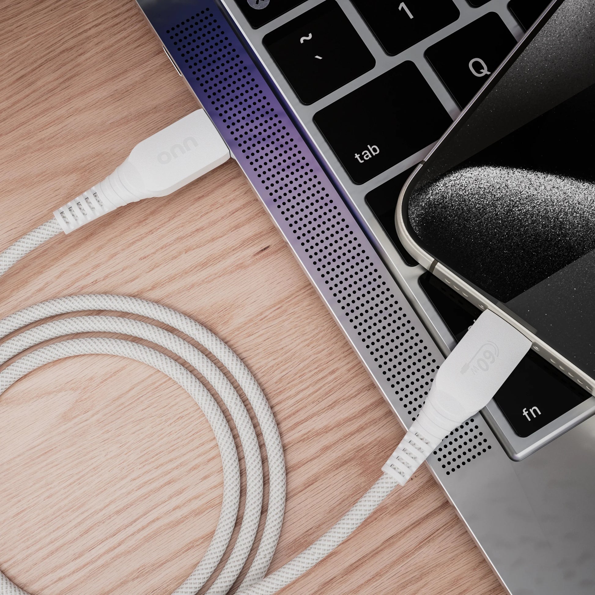 3Ft USB-C to USB-C Braided Charging Cable, USB-IF Certified, White - Compatible with Iphone 16 Series, Iphone 15 Series, Samsung Galaxy, Note, Pixel Devices Ipad Pro, & More