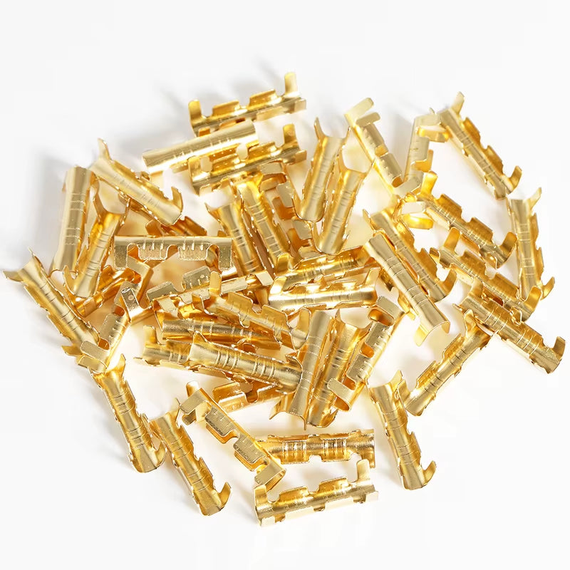 50/100 Set U-Shaped Electrical Wire Connectors Crimp Terminals for Fast Wiring Connection 0.5-1.5Mm² and Heat Shrink Tube Kit