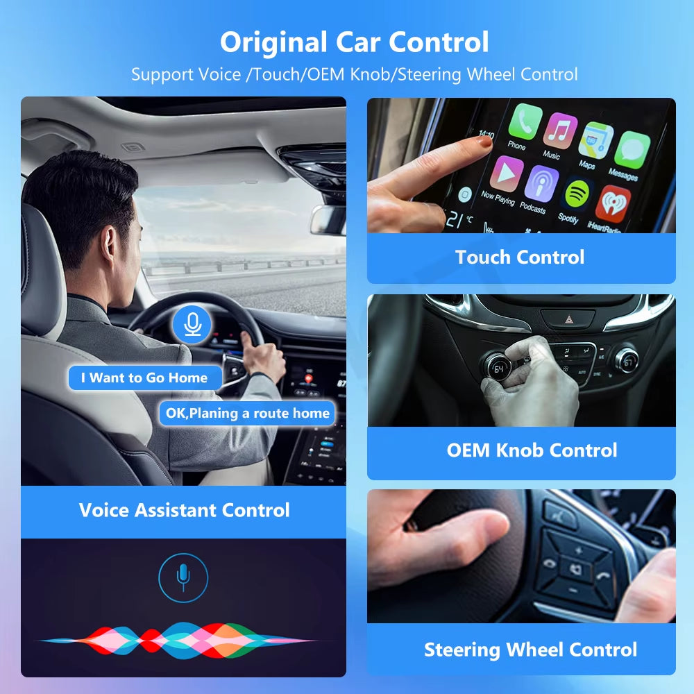 2In1 Wireless Carplay Adapter Android Auto Smart USB Dongle Plug and Play for Havel Kia Volvo Audi MG VW Hyundai Jeep