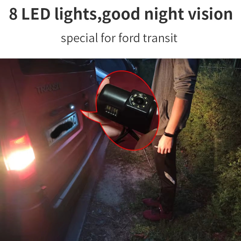 Super Night Vision 8 LED Lights Rear Camera for Ford Transit Waterproof Rear Viewing Camera