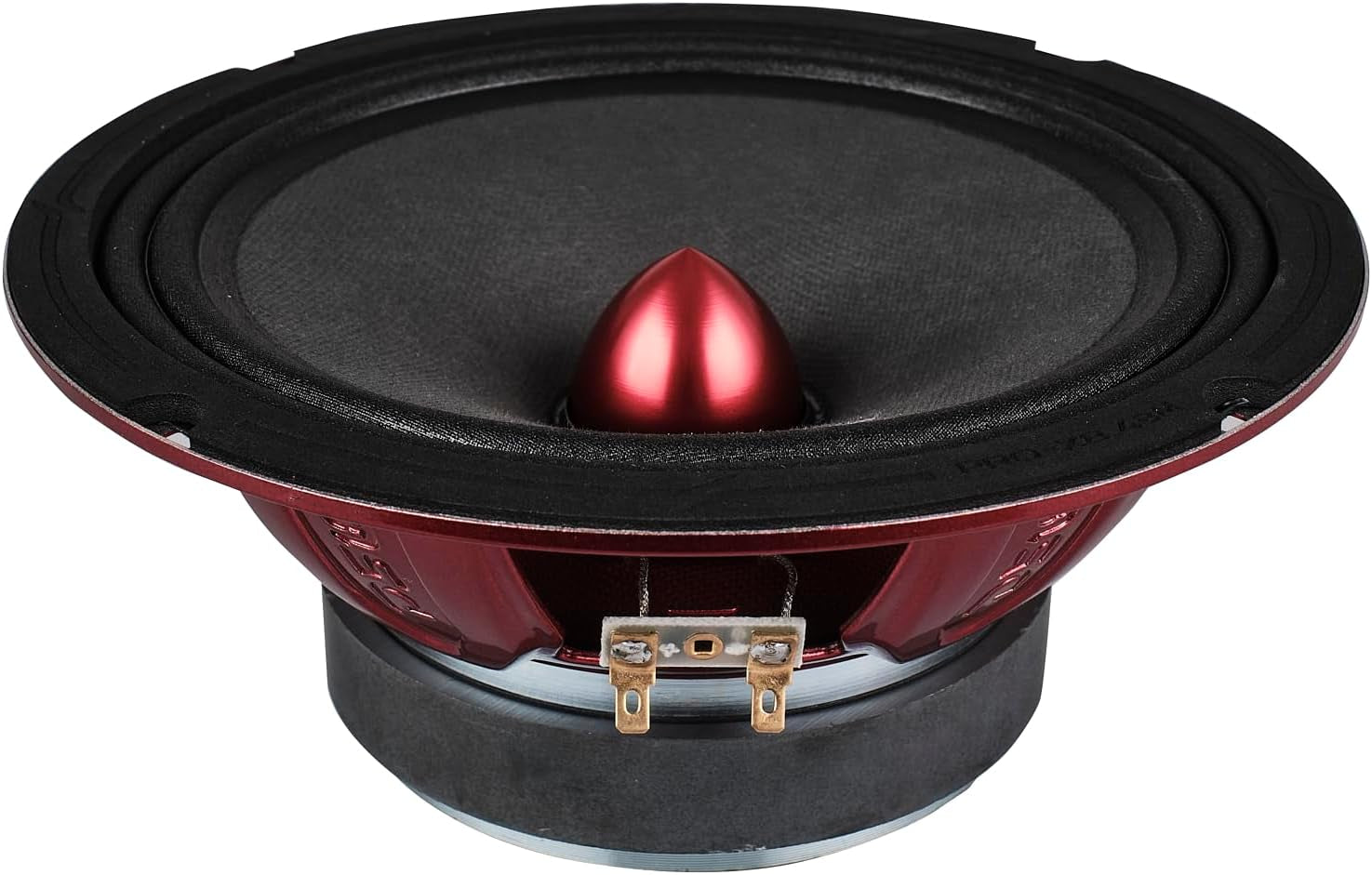 PRO-X8.4BM Loudspeaker - 8", Midrange, Red Aluminum Bullet, 550W Max, 275W RMS, 4 Ohms - Premium Quality Audio Door Speakers for Car or Truck Stereo Sound System (1 Speaker)