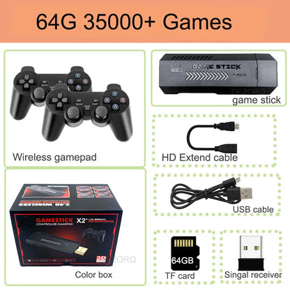 Game Stick X2 plus Video Game Console 4K 40000 Games GD10 plus Double Wireless Controller Gamestick Retro Games Consola