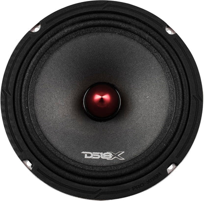 PRO-X8BM Loudspeaker - 8", Midrange, Red Aluminum Bullet, 550W Max, 275W RMS, 8 Ohms - Premium Quality Audio Door Speakers for Car or Truck Stereo Sound System (1 Speaker)
