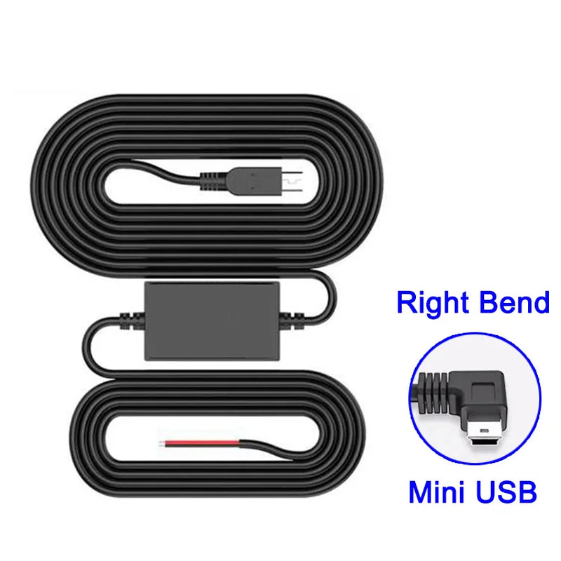 Car Dash Cam Wire 3.2M Mirror DVR Hardwire Cable Kit Video Recorder 12/24V to 5V Mini Micro USB Charger Line Auto Dashcam Camera