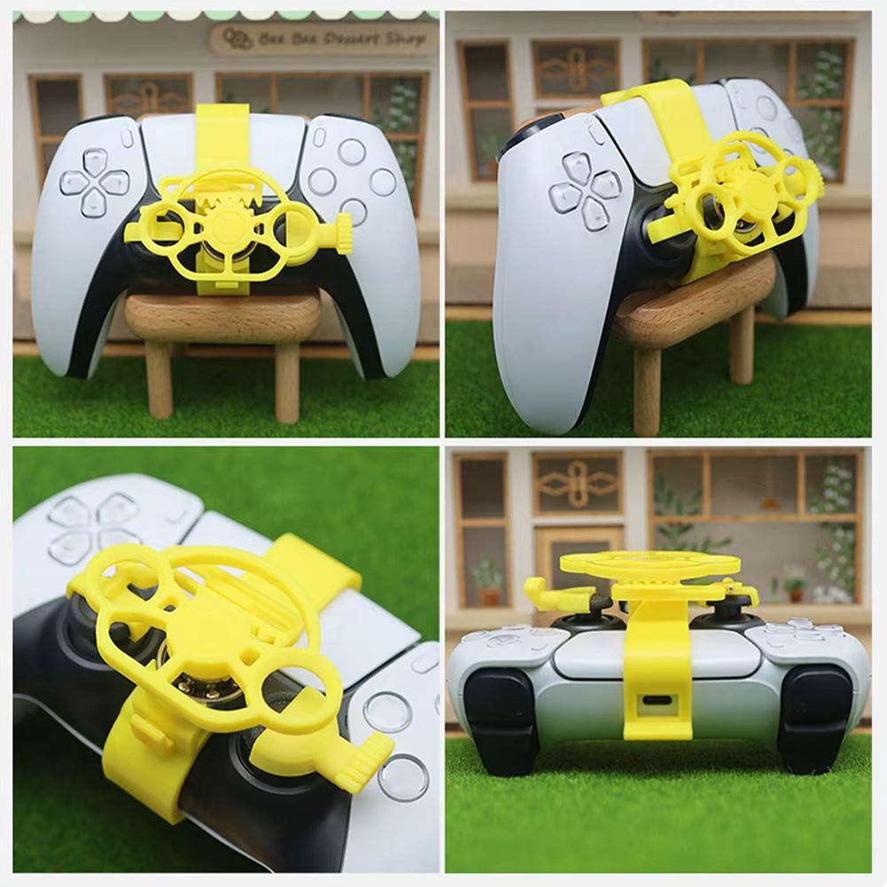 For Enhanced Gaming Racing Wheel Colorful 3D Printed Mini Steering Wheel for Ps5 Controller Simulates Car Steering Wheel