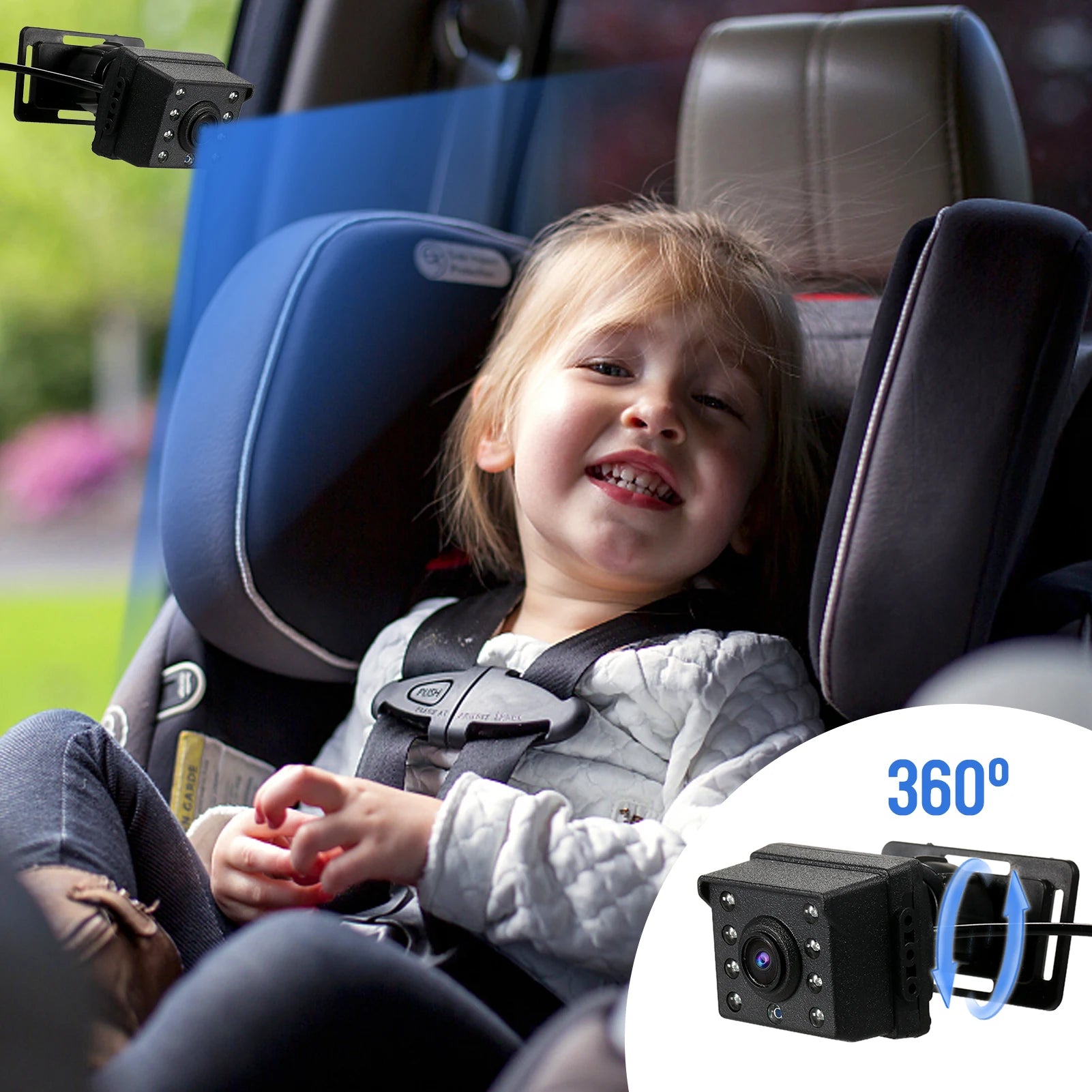 Rear View Monitor 4.3'' IPS Screen Baby Car Mirror Adjustable Wide View Angle for Infants Kids Pets Night Vision Function