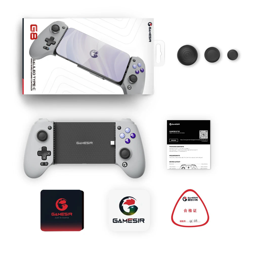 Gamesir G8 Galileo Cellphone Gamepad Game Controller with  Effect Joystick for Iphone 15 Android Mobile Phone Cloud Gaming