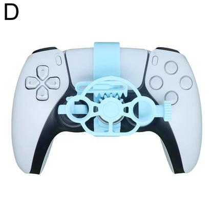 For Enhanced Gaming Racing Wheel Colorful 3D Printed Mini Steering Wheel for Ps5 Controller Simulates Car Steering Wheel