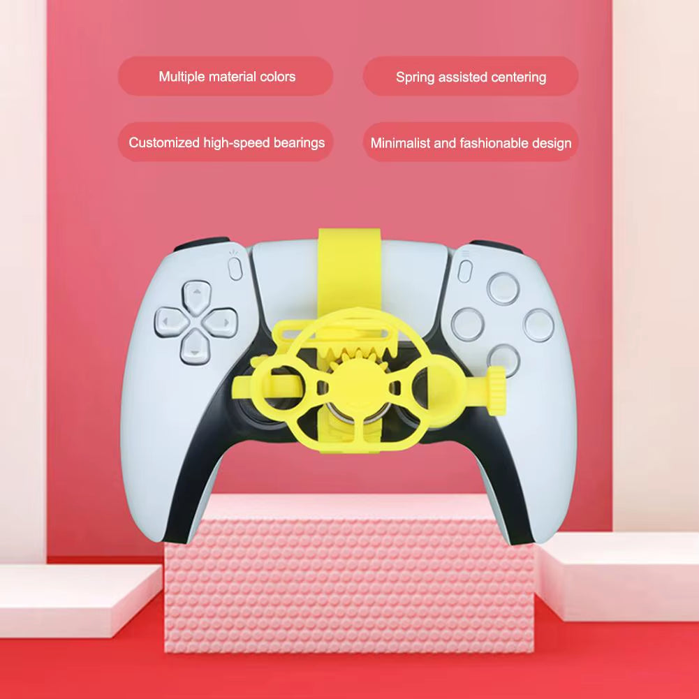 For Enhanced Gaming Racing Wheel Colorful 3D Printed Mini Steering Wheel for Ps5 Controller Simulates Car Steering Wheel