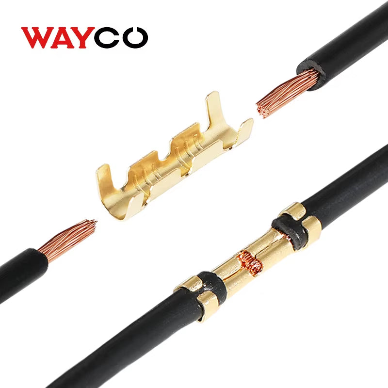 50/100 Set U-Shaped Electrical Wire Connectors Crimp Terminals for Fast Wiring Connection 0.5-1.5Mm² and Heat Shrink Tube Kit