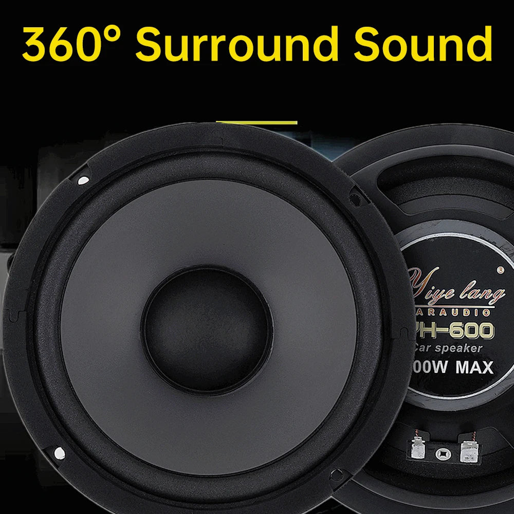 600W 6.5-Inch/500W 5-Inch/400W 4-Inch Car Speaker Sound System Coaxial Speaker Full-Range Car Stereo Sound System