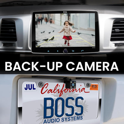 BCPA9RC Car Stereo - Apple Carplay, Android Auto, 9 Inch Single Din, No DVD/CD Player, Touchscreen, Bluetooth, Backup Camera, Multicolor Illumination, Radio Receiver