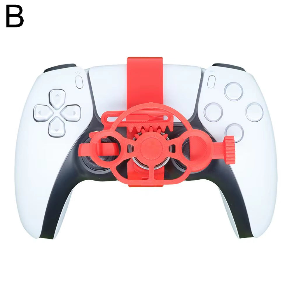 For Enhanced Gaming Racing Wheel Colorful 3D Printed Mini Steering Wheel for Ps5 Controller Simulates Car Steering Wheel