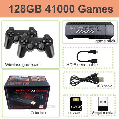 Game Stick X2 plus Video Game Console 4K 40000 Games GD10 plus Double Wireless Controller Gamestick Retro Games Consola