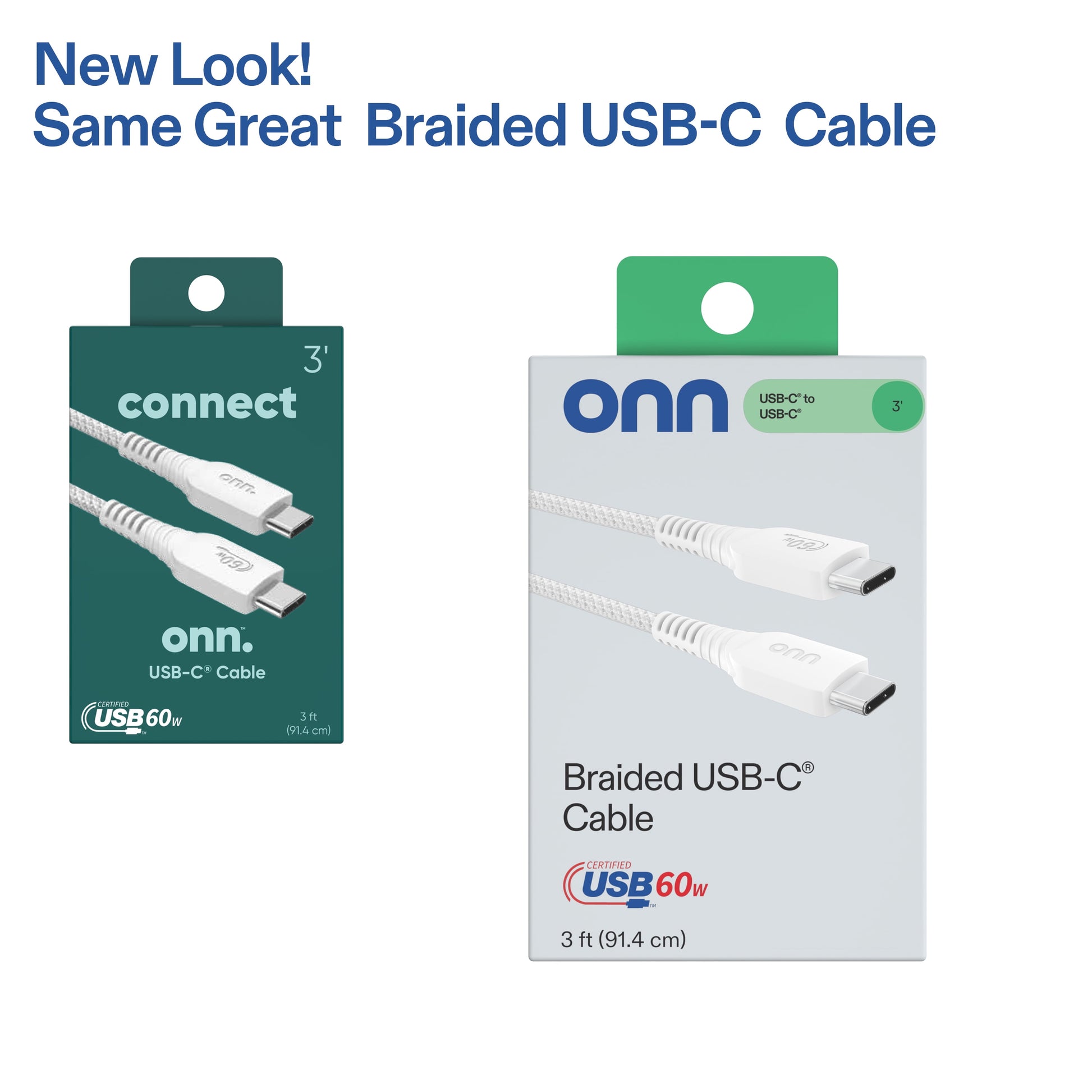 3Ft USB-C to USB-C Braided Charging Cable, USB-IF Certified, White - Compatible with Iphone 16 Series, Iphone 15 Series, Samsung Galaxy, Note, Pixel Devices Ipad Pro, & More