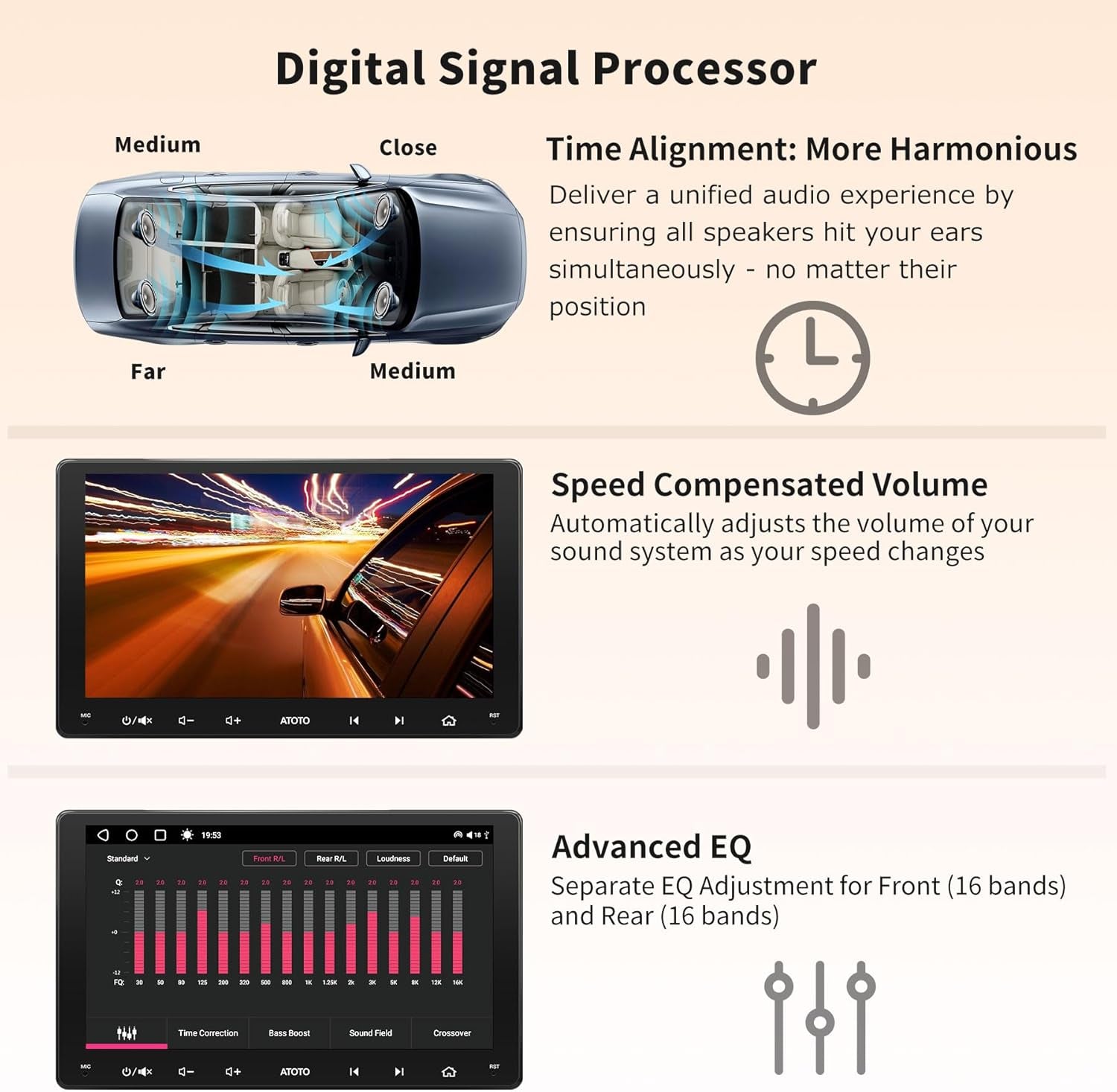 S8 8-Core 9 Inch QLED Double Din Android Car Stereo, Wireless Carplay & Android Auto, Built-In 4G,Wifi/Bt/Usb Tethering, 2 Bluetooth, 4G+32G Car Radio, SCVC&DSP, AI Chat, Mirrorlink,S8G2094Ms